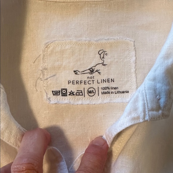 notPERFECTLINEN Marle Classic Cream Linen Shirt - Picture 3 of 6